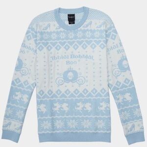 Disney Blue and White Crewneck Sweater